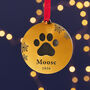 Personalised Dog/Cat Paw Print Christmas Decoration, thumbnail 1 of 5