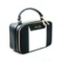 'Belle' Black And White Leather Saffiano Grab Bag, thumbnail 3 of 4
