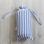 Blue Stripe Cot Bed Duvet Cover And Pillowcase Set, thumbnail 6 of 7