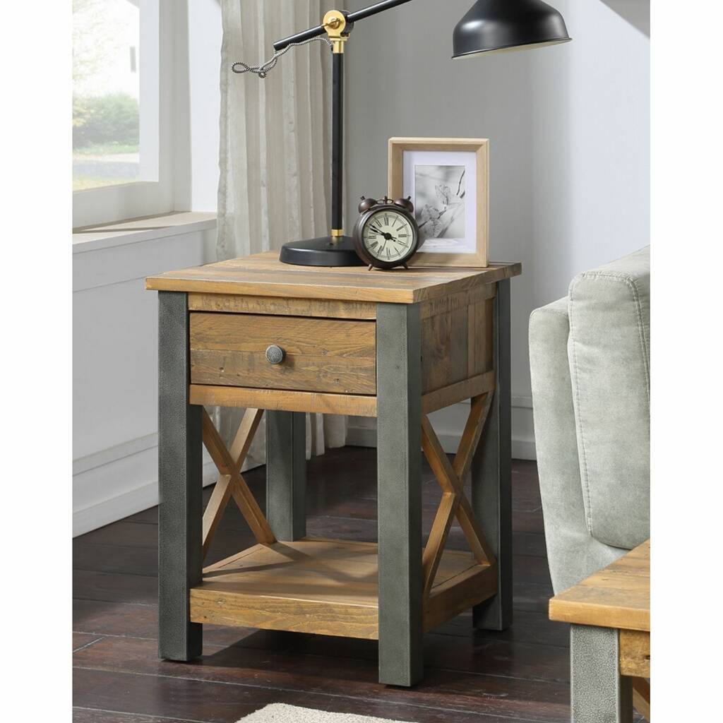 Harringay Reclaimed Wood Side / Bedside Table By The Orchard ...