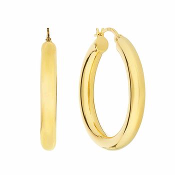 14k Gold Vermeil Large Luxe Chunky Hoop Earrings, 6 of 7