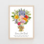 Personalised Hen Party Birth Flower Print, thumbnail 1 of 6