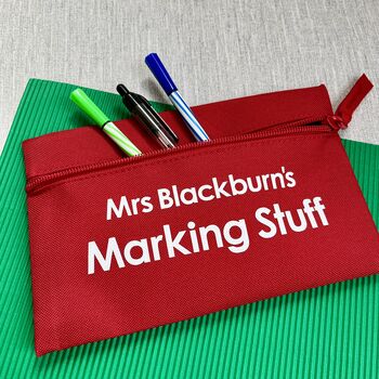 Personalised Marking Stuff Teacher Pencil Case, 3 of 3