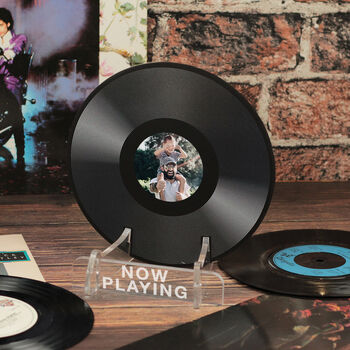 Any Photo 'Now Playing' Vinyl Record Acrylic Stand, 2 of 3