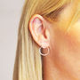 Circle Ear Jacket Earrings In Sterling Silver, thumbnail 2 of 9