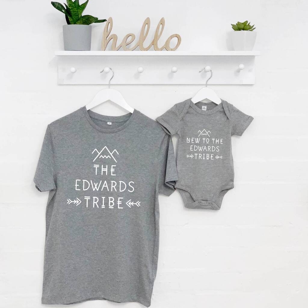 Personalised Family Tribe T Shirt And Babygrow Set, 1 of 6