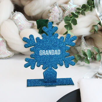 Personalised Snowflake Christmas Place Setting, 3 of 6
