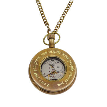 Personalised The Mayfair Mechanical Pocket Watch With Case, 7 of 11