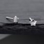 Sterling Silver Very Tiny Little Star Stud Earrings, thumbnail 4 of 12