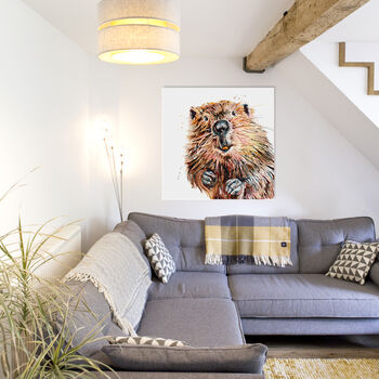 Inky Beaver Canvas Gallery Print, 3 of 9
