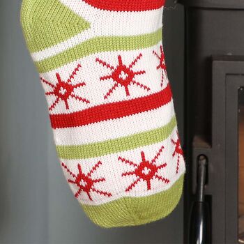 Personalised Nordic Knit Christmas Stocking, 8 of 8
