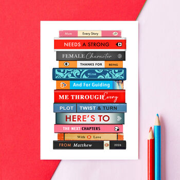 Personalised Books Mother's Day Card, 2 of 3