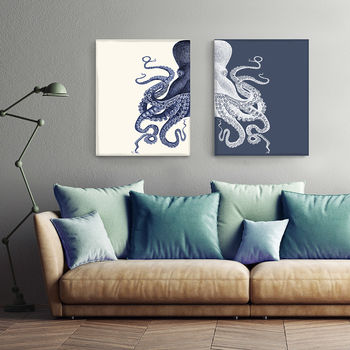 Contrasting Octopus Set Of Two Prints, 2 of 12