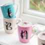 Floral Letter Ceramic Mug, thumbnail 2 of 2