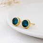 18ct Gold Plated Sterling Silver December Birthstone Stud Earrings – 7mm, thumbnail 3 of 7