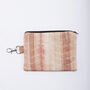 Tie And Dye Brown Silk Zipped Pouch Bag, thumbnail 1 of 4