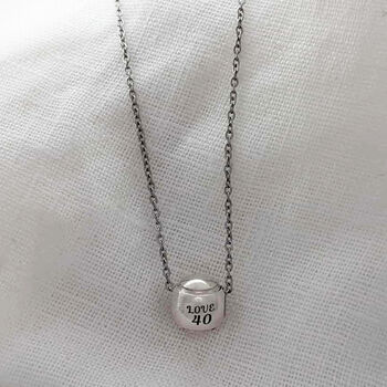Tennis Ball Bead Necklace With Personalised Text, 6 of 6