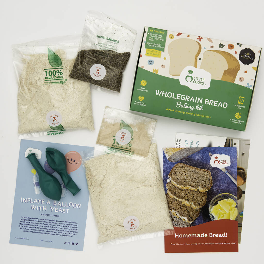 Wholegrain Bread Baking Kit By Little Cooks Co