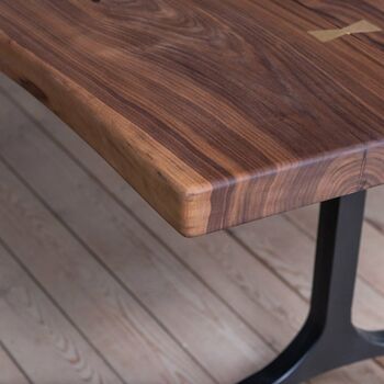 Nord Walnut Live Edge Solid Wood Dining Table, 6 of 6