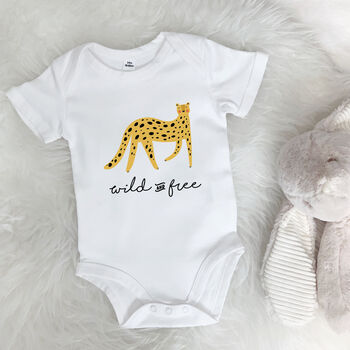 Wild And Free Leopard Jungle Babygrow, 10 of 12