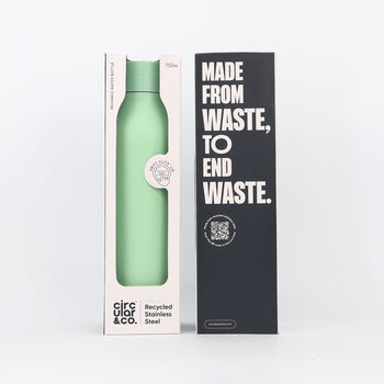 Circular And Co 750ml Stainless Steel Water Bottle Seaglass Green, 2 of 7