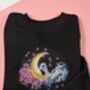 Celestial Ghost And Cat Embroidered Sweatshirt, thumbnail 2 of 4
