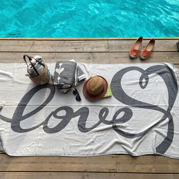 Personalised Cotton Throw, Love Texted Gift For Her, 3 of 12