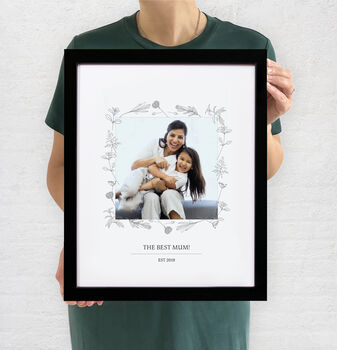 Personalised Floral Ultrasound Scan Photo Print, 3 of 8