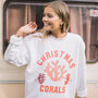 Christmas Corals Women's Christmas Jumper, thumbnail 1 of 4