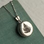 Personalised Sterling Silver Fern Locket Necklace, thumbnail 11 of 12