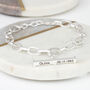 18 Ct Gold Plated Or Silver Personalised T Bar Bracelet, thumbnail 3 of 4