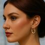 Sterling Silver Spring Hoop Earrings, thumbnail 4 of 6