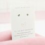 Best Daughter Gold Plated Mini Heart Stud Earrings, thumbnail 1 of 7