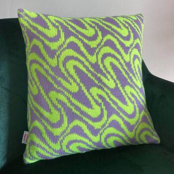 Swirly Knitted Cushion, 6 of 12