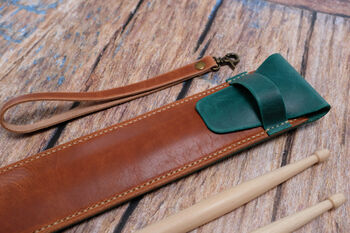 Personalised Leather Drumstick Carry Case, 9 of 12