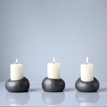 Moonstone Candle Holder. Artisan Iron Home Decor, 9 of 12