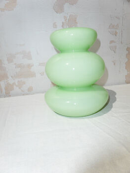 Orchid Green Glass Flower Vase, 4 of 5