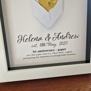 Personalised 1st Anniversary Origami Paper Art Gift, 4 of 7