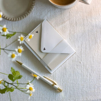 Heart Letter Press Printed Notecard Set, 2 of 2