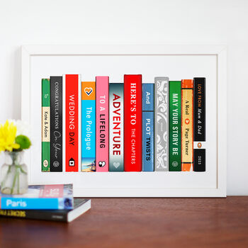 Personalised Books Wedding Print, 3 of 5