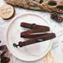 Coffee Bean Brown Cord Puppy Or Dog Collar Sizes Xs L, thumbnail 7 of 10