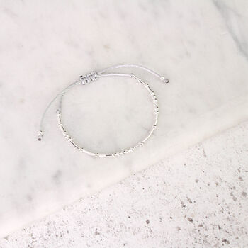 Sterling Silver 'Always In My Heart' Morse Code Bracelet, 3 of 7