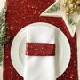 Christmas Berry Red Sequin Table Runner, thumbnail 2 of 2