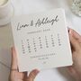 Personalised Wedding Date Engagement Card For Couple, thumbnail 1 of 7