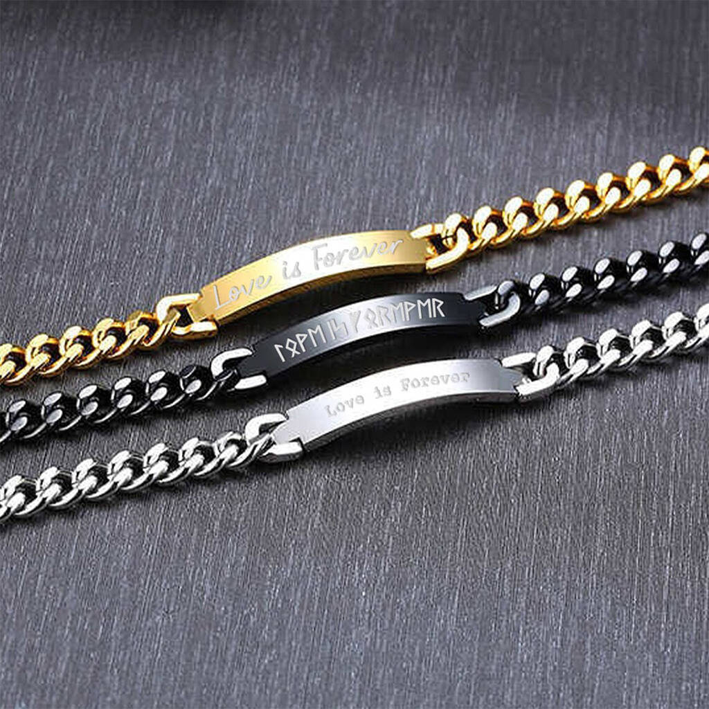 Stainless steel deals curb bracelet