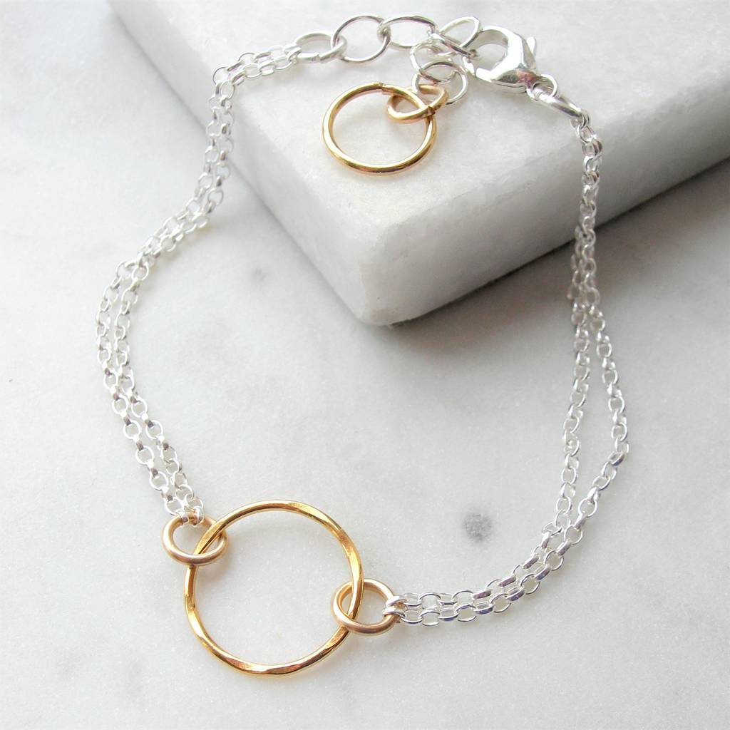 Gold bracelet with circles Clearance