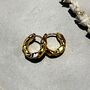 Scrunchie Gold Hoops, thumbnail 2 of 3