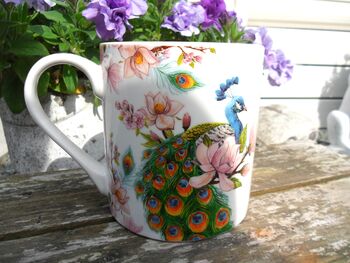 Jumbo Mug In Peacock Design, 4 of 6