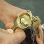 Solid Brass Touch Tool Bottle Opener Keyring, thumbnail 3 of 4