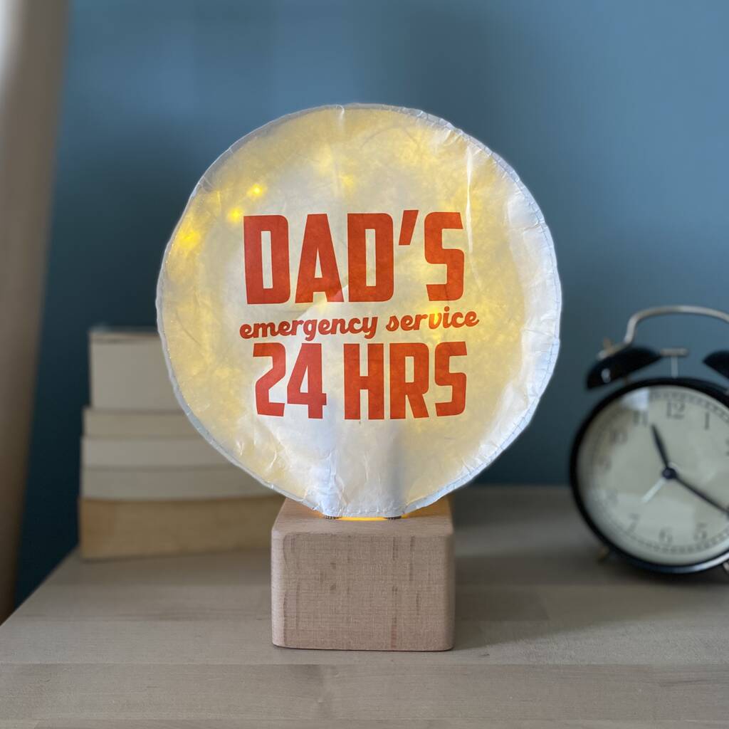 Dad's Emergency Service 24 Hrs Table Lamp And Base, 1 of 10